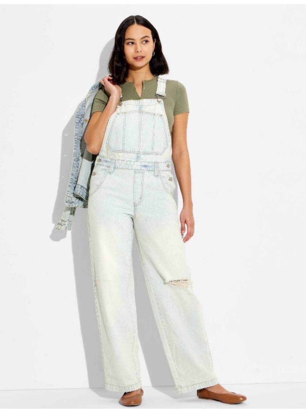 NWOT wild fable Light Wash Denim Overalls - Pale Blue